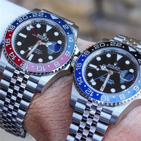 rolex gmt pepsi vs batman|rolex batman gmt master ii.